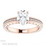 Oval Shaped Forever One Moissanite Engagement Ring #GTJ914-oval-fo-r