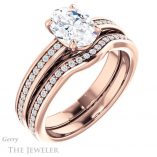 Oval Shaped Forever One Moissanite Engagement Ring #GTJ914-oval-fo-r