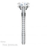 Oval Shaped Forever One Moissanite Engagement Ring #GTJ914-oval-fo-w 3 Oval Shaped Forever One Moissanite Engagement Ring #GTJ914-oval-fo-w