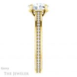 Oval Shaped Forever One Moissanite Engagement Ring #GTJ914-oval-fo-y