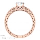 Round Cut Forever One Moissanite Engagement Ring #GTJ914-round-fo-r