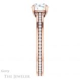 Round Cut Forever One Moissanite Engagement Ring #GTJ914-round-fo-r