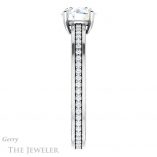 Round Cut Forever One Moissanite Engagement Ring #GTJ914-round-fo-w