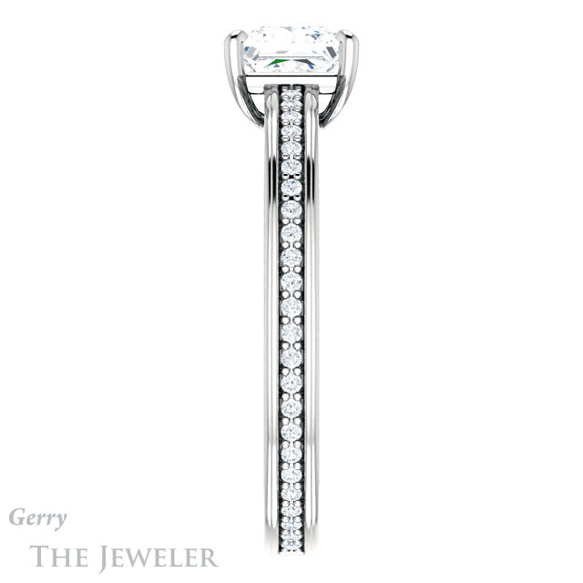 Princess Cut Forever One Moissanite Engagement Ring #GTJ914-square-fo-w