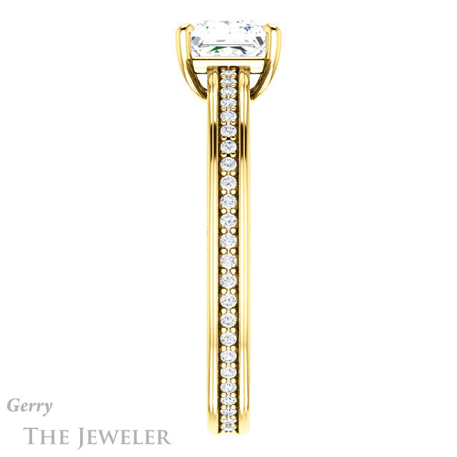 Princess Cut Forever One Moissanite Engagement Ring #GTJ914-square-fo-y