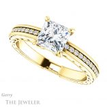 Princess Cut Forever One Moissanite Engagement Ring #GTJ914-square-fo-y