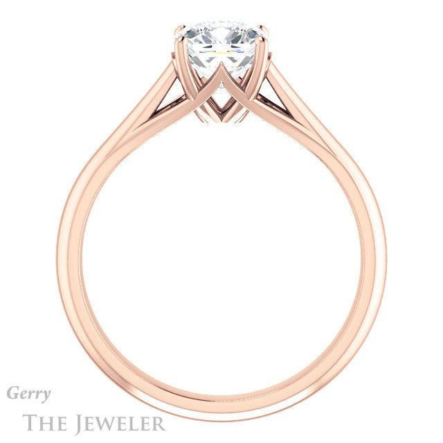 Cushion Cut Forever One Moissanite Engagement Ring #GTJ916-cushion-fo-r