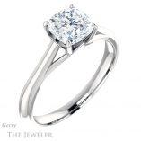 Cushion Cut Forever One Moissanite Engagement Ring #GTJ916-cushion-fo-w 4 Cushion Cut Forever One Moissanite Engagement Ring #GTJ916-cushion-fo-w