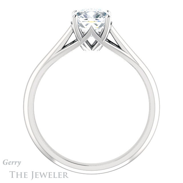 Cushion Cut Forever One Moissanite Engagement Ring #GTJ916-cushion-fo-w