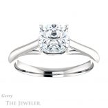 Cushion Cut Forever One Moissanite Engagement Ring #GTJ916-cushion-fo-w 1 Cushion Cut Forever One Moissanite Engagement Ring #GTJ916-cushion-fo-w