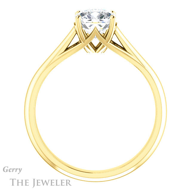 Cushion Cut Forever One Moissanite Engagement Ring #GTJ916-cushion-fo-y