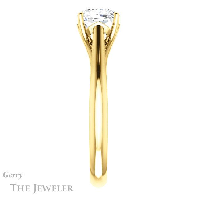 Cushion Cut Forever One Moissanite Engagement Ring #GTJ916-cushion-fo-y