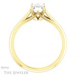 Emerald Cut Forever One Moissanite Engagement Ring #GTJ916-emerald-fb-y 2 Emerald Cut Forever Brilliant Moissanite Engagement Ring #GTJ916-emerald-fb-y