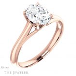Oval Shaped Forever One Moissanite Engagement Ring #GTJ916-oval-fo-r 4 Oval Shaped Forever One Moissanite Engagement Ring #GTJ916-oval-fo-r