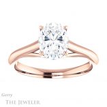 Oval Shaped Forever One Moissanite Engagement Ring #GTJ916-oval-fo-r 1 Oval Shaped Forever One Moissanite Engagement Ring #GTJ916-oval-fo-r