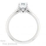 Oval Shaped Forever One Moissanite Engagement Ring #GTJ916-oval-fo-w 2 Oval Shaped Forever One Moissanite Engagement Ring #GTJ916-oval-fo-w