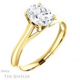 Oval Shaped Forever One Moissanite Engagement Ring #GTJ916-oval-fo-y