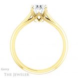 Oval Shaped Forever One Moissanite Engagement Ring #GTJ916-oval-fo-y