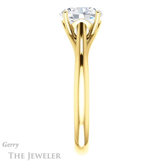 Oval Shaped Forever One Moissanite Engagement Ring #GTJ916-oval-fo-y