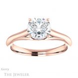 Round Cut Forever One Moissanite Engagement Ring #GTJ916-round-fo-r 1 Round Cut Forever One Moissanite Engagement Ring #GTJ916-round-fo-r