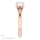 Round Cut Forever One Moissanite Engagement Ring #GTJ916-round-fo-r 3 Round Cut Forever One Moissanite Engagement Ring #GTJ916-round-fo-r
