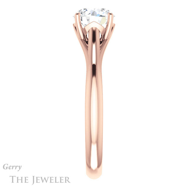 Round Cut Forever One Moissanite Engagement Ring #GTJ916-round-fo-r 3 Round Cut Forever One Moissanite Engagement Ring #GTJ916-round-fo-r