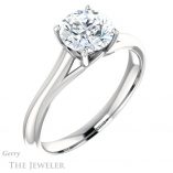 Round Cut Forever One Moissanite Engagement Ring #GTJ916-round-fo-w 4 Round Cut Forever One Moissanite Engagement Ring #GTJ916-round-fo-w