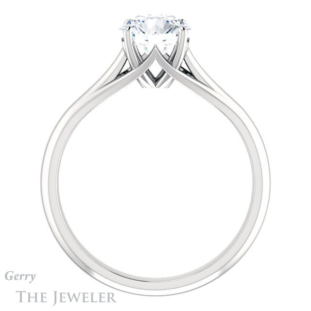 Round Cut Forever One Moissanite Engagement Ring #GTJ916-round-fo-w 2 Round Cut Forever One Moissanite Engagement Ring #GTJ916-round-fo-w