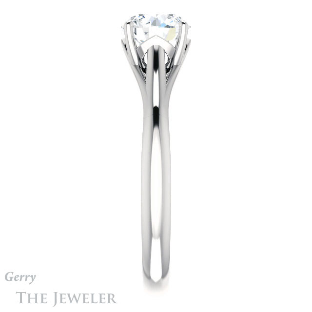 Round Cut Forever One Moissanite Engagement Ring #GTJ916-round-fo-w 3 Round Cut Forever One Moissanite Engagement Ring #GTJ916-round-fo-w