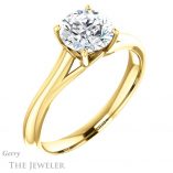 Round Cut Forever One Moissanite Engagement Ring #GTJ916-round-fo-y 4 Round Cut Forever One Moissanite Engagement Ring #GTJ916-round-fo-y