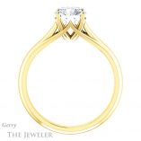 Round Cut Forever One Moissanite Engagement Ring #GTJ916-round-fo-y 2 Round Cut Forever One Moissanite Engagement Ring #GTJ916-round-fo-y