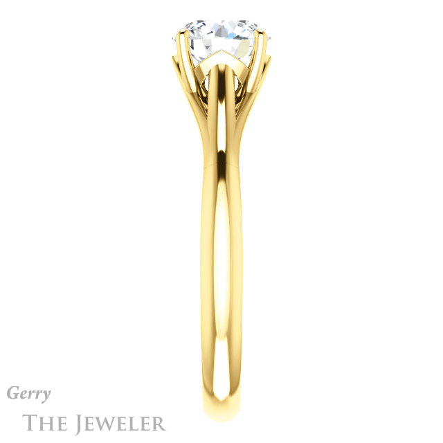 Round Cut Forever One Moissanite Engagement Ring #GTJ916-round-fo-y 3 Round Cut Forever One Moissanite Engagement Ring #GTJ916-round-fo-y