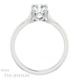 Cushion Cut Forever One Moissanite Engagement Ring #GTJ917-cushion-fo-w