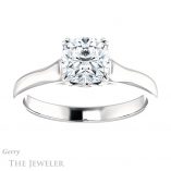 Cushion Cut Forever One Moissanite Engagement Ring #GTJ917-cushion-fo-w