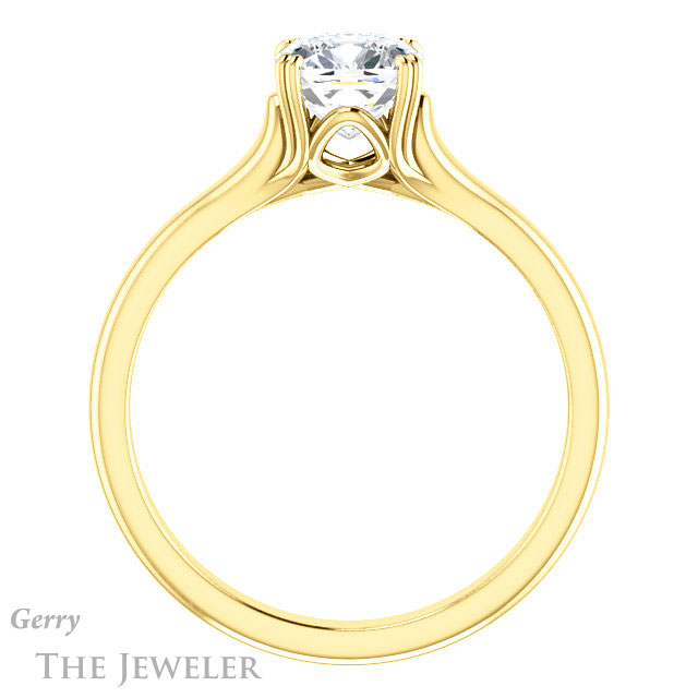 Cushion Cut Forever One Moissanite Engagement Ring #GTJ917-cushion-fo-y