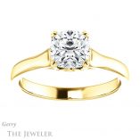 Cushion Cut Forever One Moissanite Engagement Ring #GTJ917-cushion-fo-y 1 Cushion Cut Forever One Moissanite Engagement Ring #GTJ917-cushion-fo-y