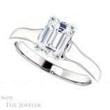 Emerald Cut Forever One Moissanite Engagement Ring #GTJ917-emerald-fb-w 5 Emerald Cut Forever Brilliant Moissanite Engagement Ring #GTJ917-emerald-fb-w