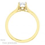 Emerald Cut Forever Brilliant Moissanite Engagement Ring #GTJ917-emerald-fb-y