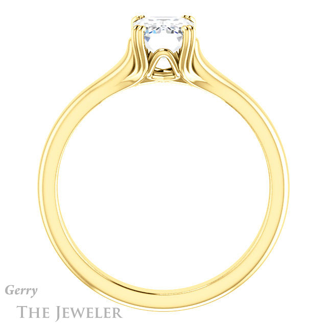 Emerald Cut Forever Brilliant Moissanite Engagement Ring #GTJ917-emerald-fb-y