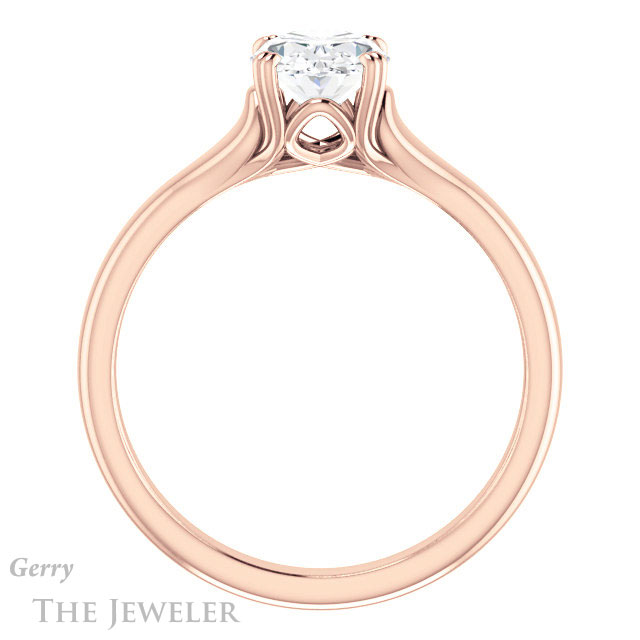 Oval Shaped Forever One Moissanite Engagement Ring #GTJ917-oval-fo-r 2 Oval Shaped Forever One Moissanite Engagement Ring #GTJ917-oval-fo-r