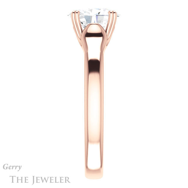 Oval Shaped Forever One Moissanite Engagement Ring #GTJ917-oval-fo-r 3 Oval Shaped Forever One Moissanite Engagement Ring #GTJ917-oval-fo-r