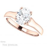 Oval Shaped Forever One Moissanite Engagement Ring #GTJ917-oval-fo-r 5 Oval Shaped Forever One Moissanite Engagement Ring #GTJ917-oval-fo-r