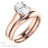 Oval Shaped Forever One Moissanite Engagement Ring #GTJ917-oval-fo-r 6 Oval Shaped Forever One Moissanite Engagement Ring #GTJ917-oval-fo-r