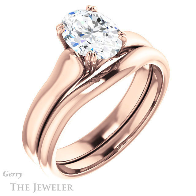 Oval Shaped Forever One Moissanite Engagement Ring #GTJ917-oval-fo-r 6 Oval Shaped Forever One Moissanite Engagement Ring #GTJ917-oval-fo-r