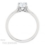 Oval Shaped Forever One Moissanite Engagement Ring #GTJ917-oval-fo-w