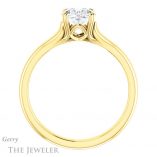Oval Shaped Forever One Moissanite Engagement Ring #GTJ917-oval-fo-y
