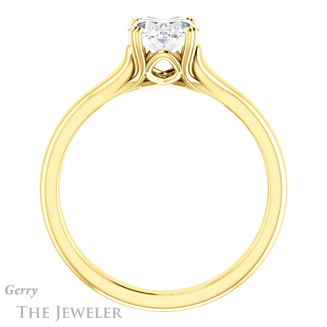 Oval Shaped Forever One Moissanite Engagement Ring #GTJ917-oval-fo-y