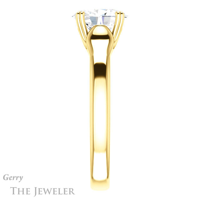 Oval Shaped Forever One Moissanite Engagement Ring #GTJ917-oval-fo-y