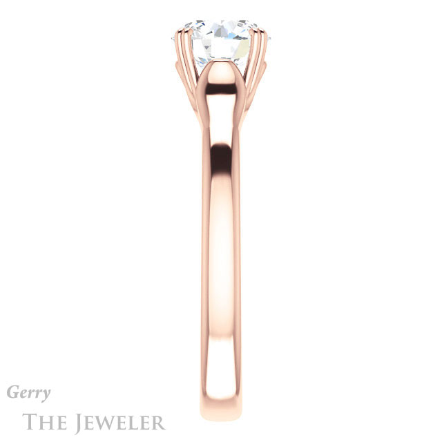 Round Cut Forever One Moissanite Engagement Ring #GTJ917-round-fo-r 3 Round Cut Forever One Moissanite Engagement Ring #GTJ917-round-fo-r