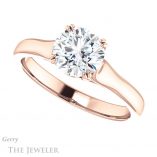 Round Cut Forever One Moissanite Engagement Ring #GTJ917-round-fo-r 5 Round Cut Forever One Moissanite Engagement Ring #GTJ917-round-fo-r